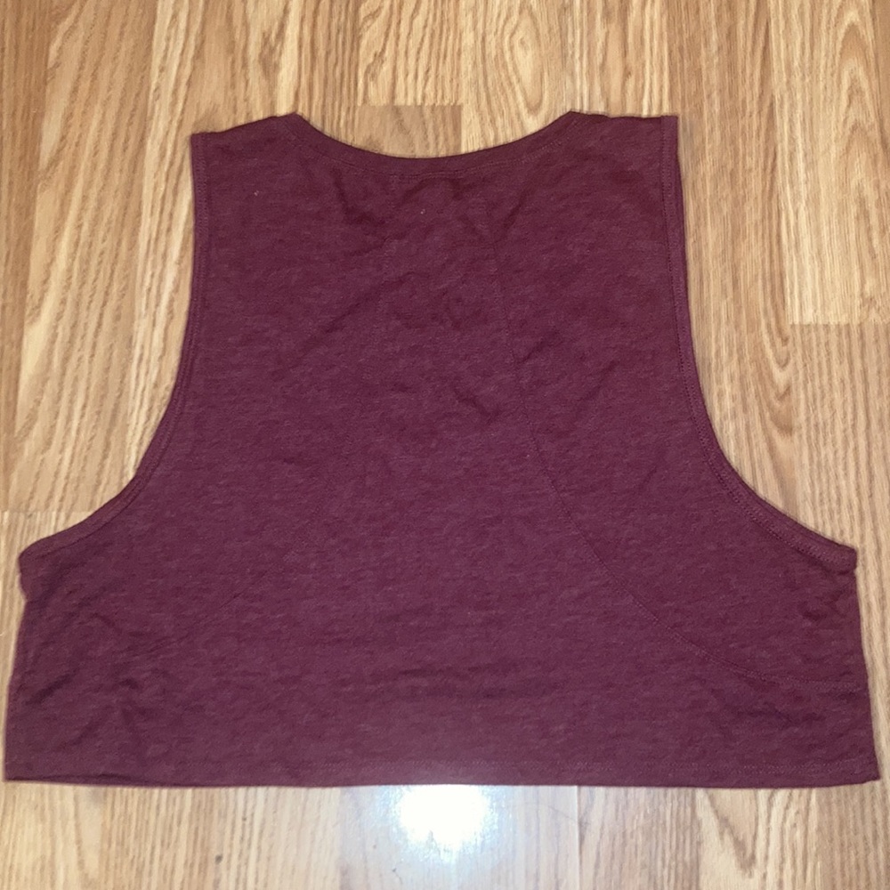 Balance Collections ; Burgundy Crop Top